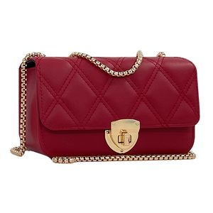 Small Quilted Mini Handbags With Golden Chain Cross Body Purses XD